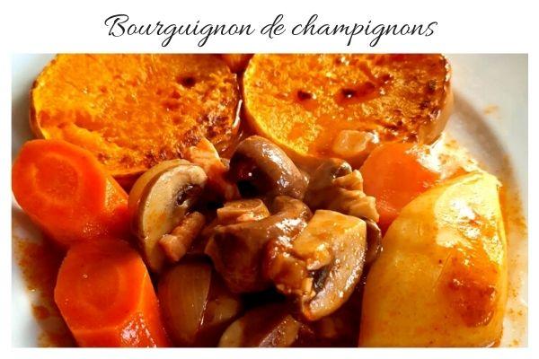 Bourguignon de champignons