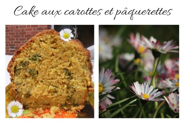 cake carottes pâquerettes