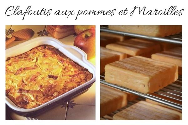 Clafoutis aux pommes et Maroilles