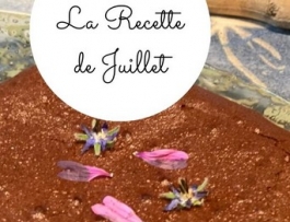 "Gateau chocolat, graines d'orties et crème anglaise" juillet 2024